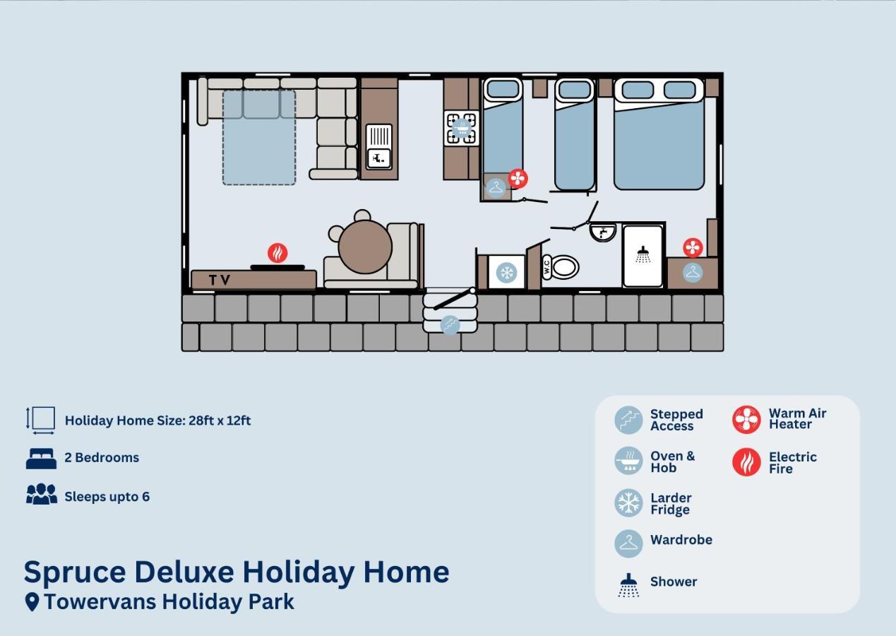 Spruce Deluxe Holiday Home マーブルソープ エクステリア 写真